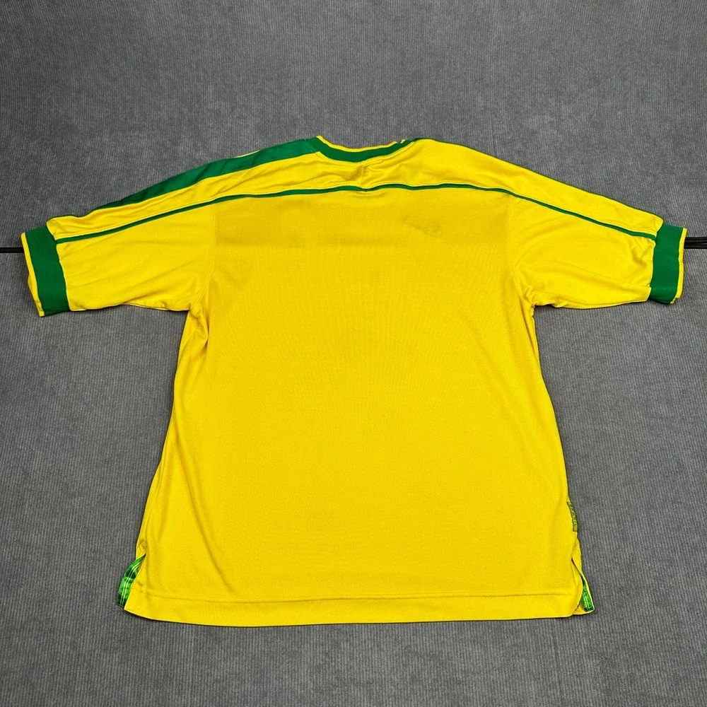Nike Brazil Soccer Jersey Mens Yellow Green CBF National Team Nike-FIT Y2k